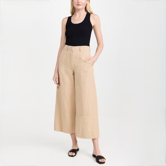 Apiece‎ Apart Malou Wide Leg Pant Desert Tan Linen Size 10 - Picture 1 of 17